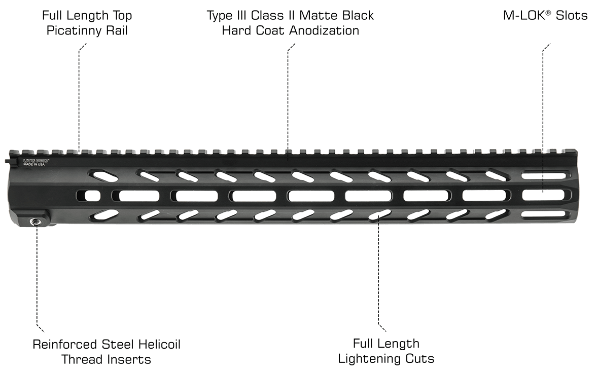 UTG PRO Arwen Free Float M-LOK® Handguard,15"