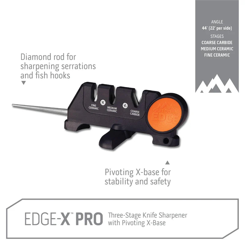 Outdoor Edge Edge-X Pro 3-Stage Knife Sharpener