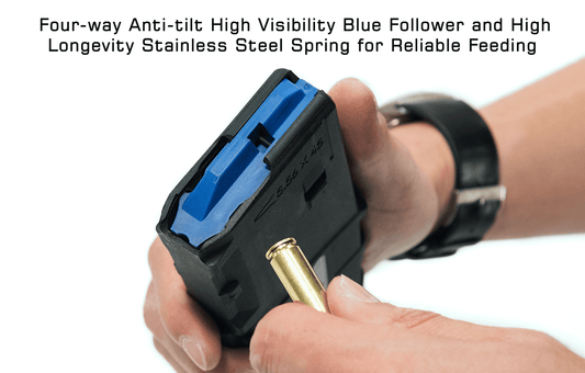 UTG AR15 Windowed Polymer Magazine, 30 Round, .223/5.56, Black