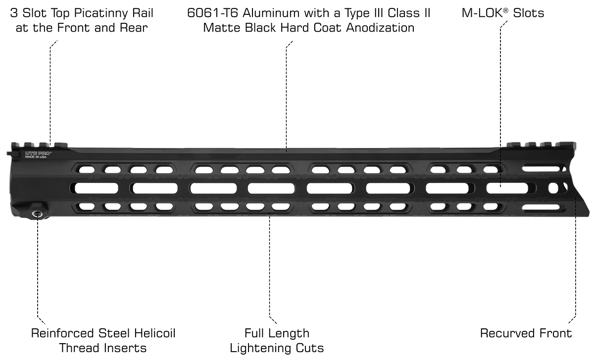 UTG PRO Forerunner Free Float M-LOK® Handguard,15"