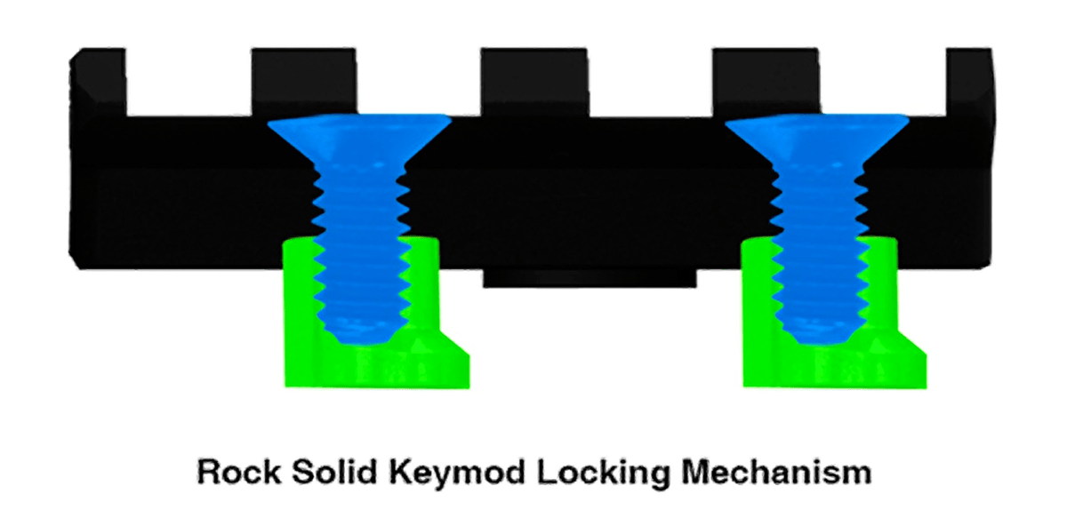 UTG PRO Keymod Rail Section, 4-slot, Black