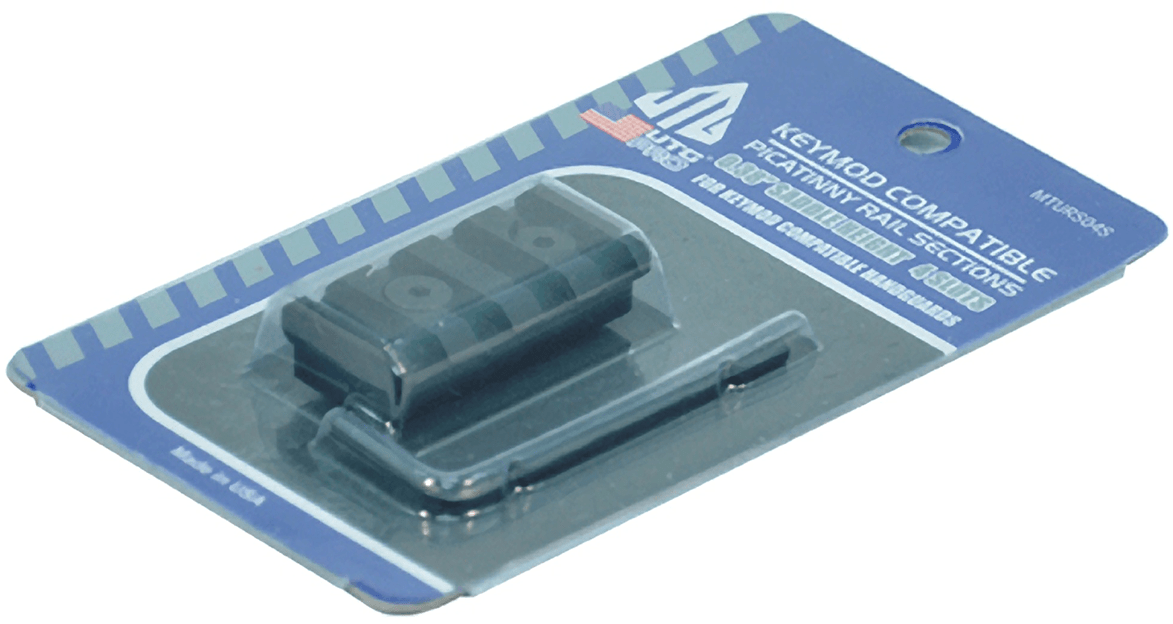 UTG PRO Keymod Rail Section, 4-slot, Black