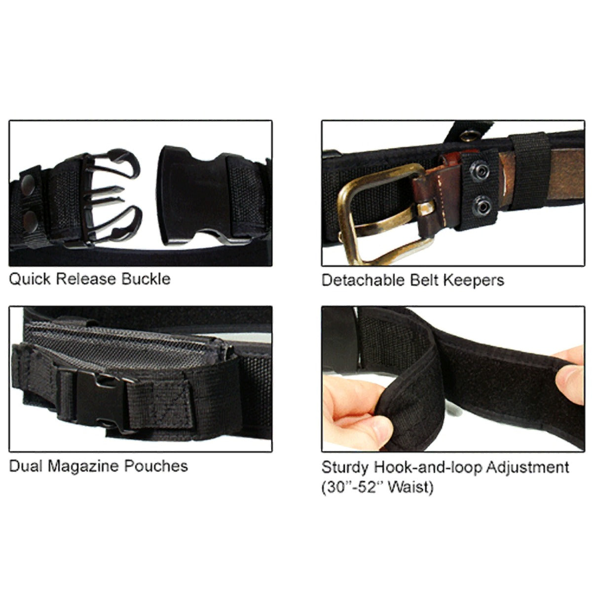 UTG Law Enforcement and Security Duty Belt, Black