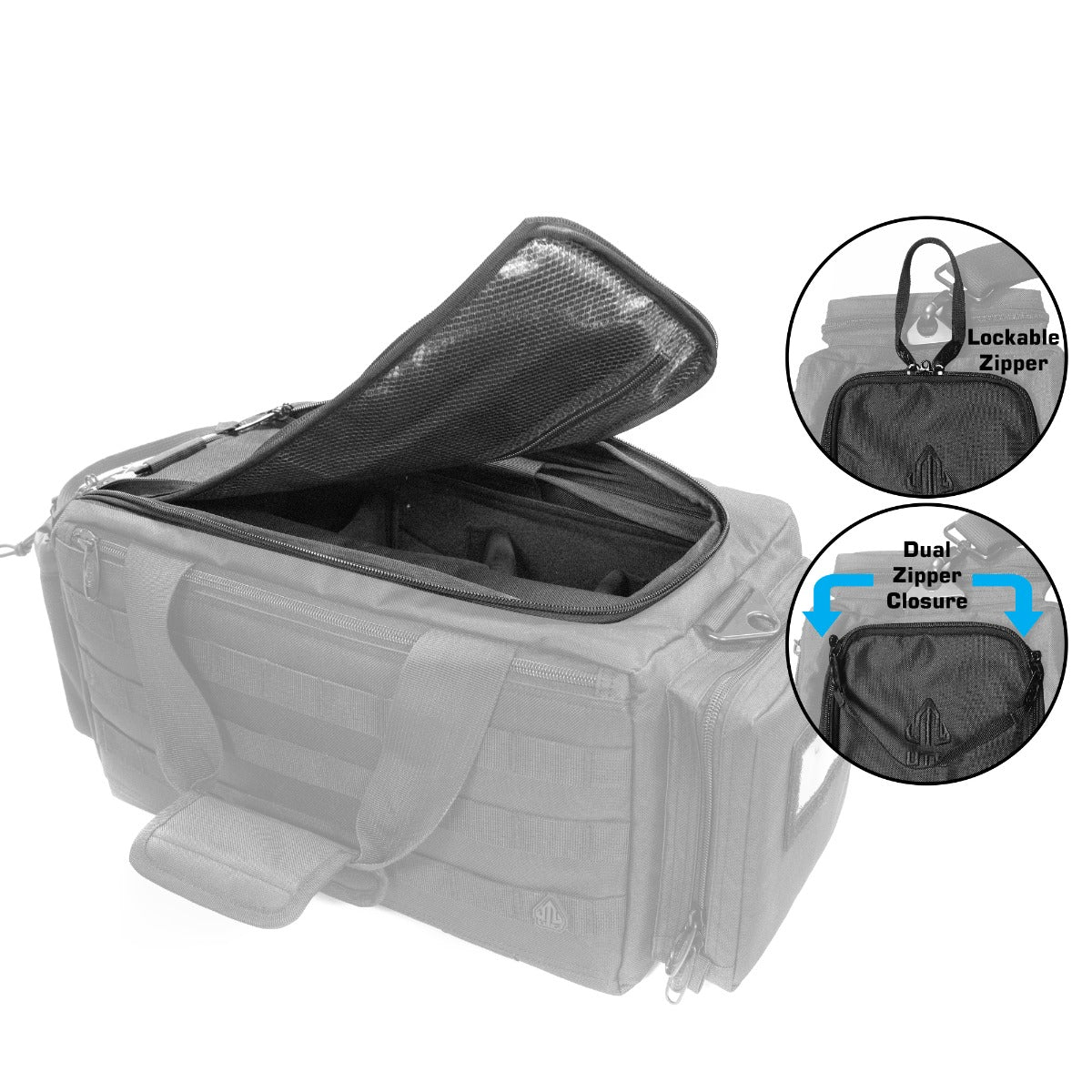 UTG All-in-1 Range Bag, 21"x9"x8", Black