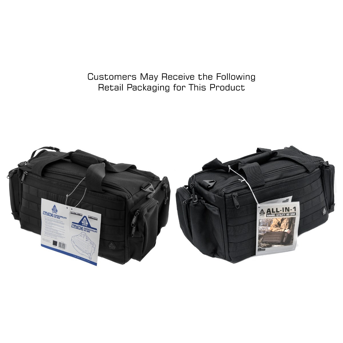 UTG All-in-1 Range Bag, 21"x9"x8", Black