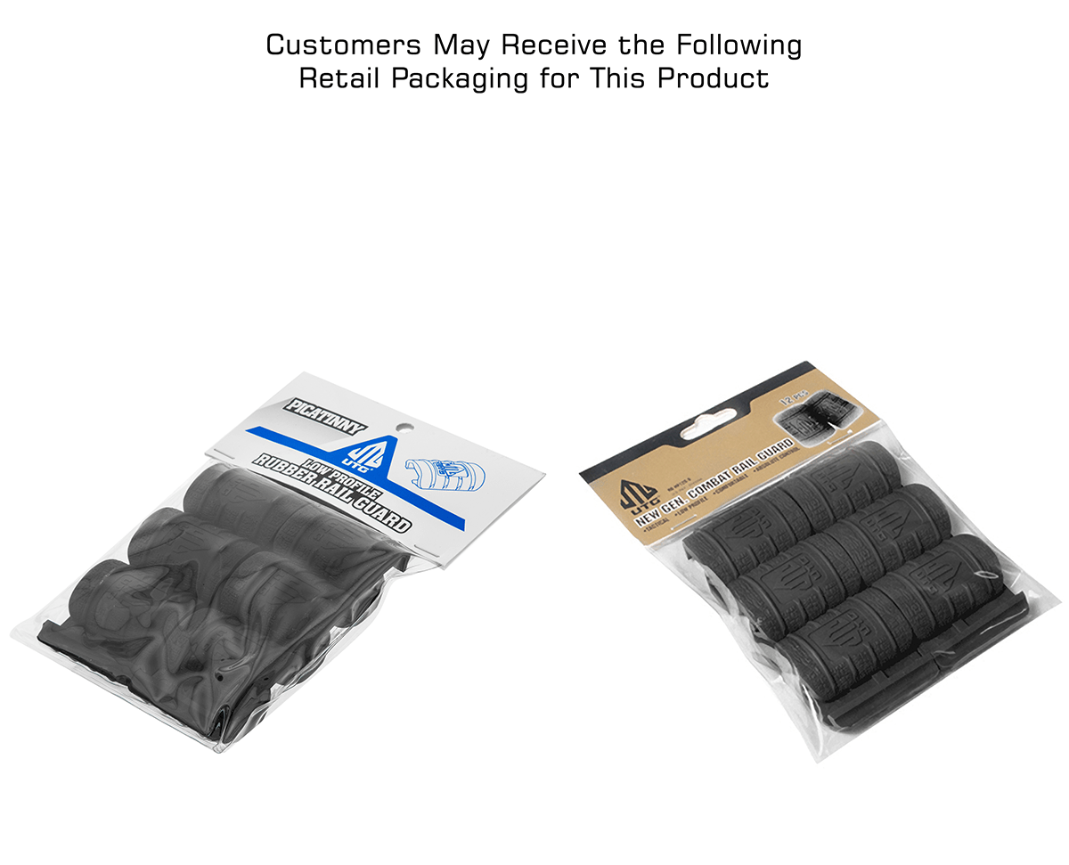 UTG Picatinny Rail Covers, Black, 12/Pack