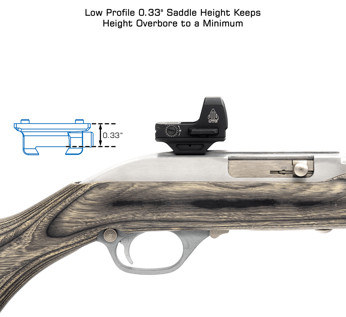 UTG Dovetail Optic Mount, for DOCTER®, Low Profile
