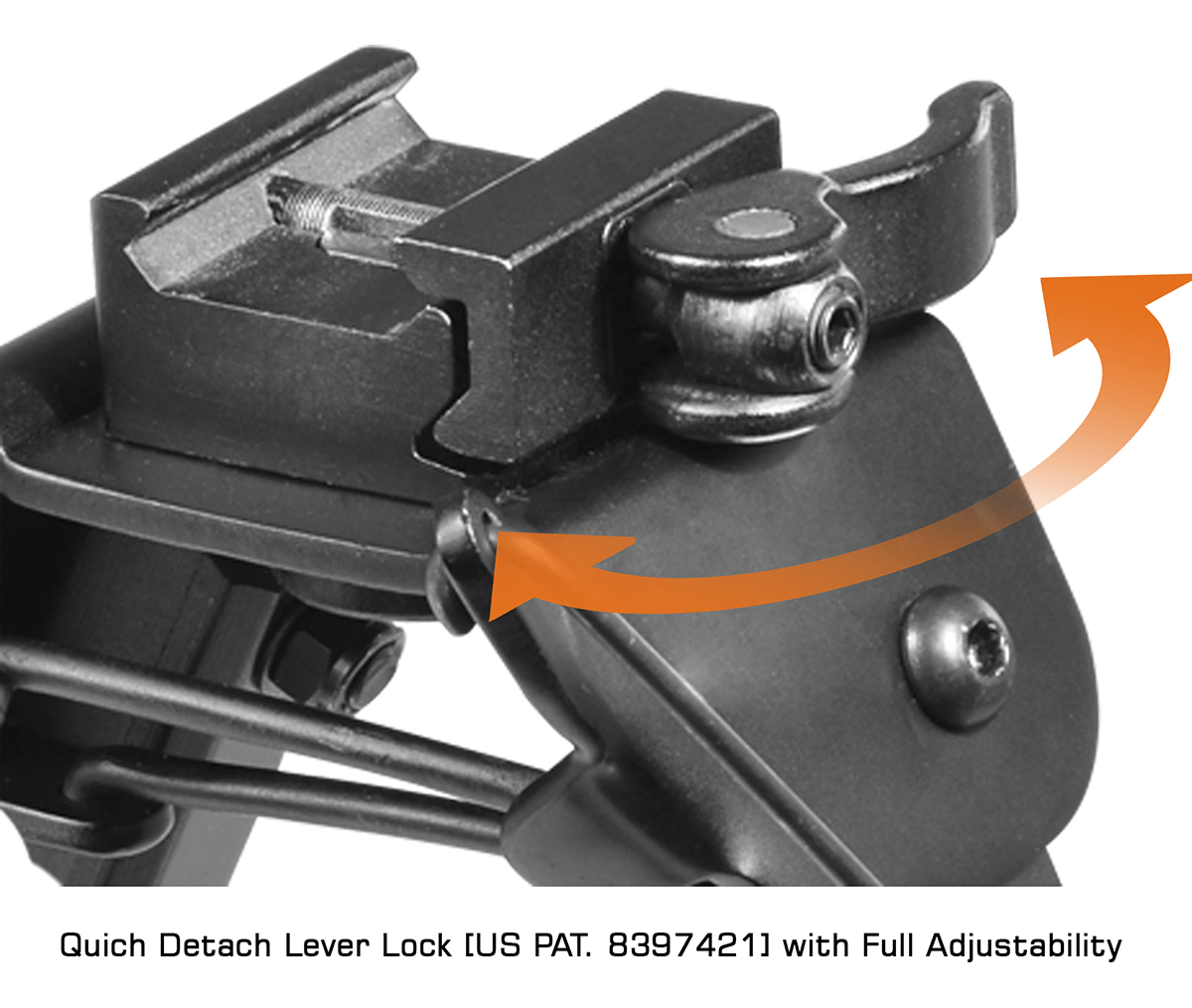 UTG Super Duty QD Bipod, 6"- 8.5" Center Height, Picatinny