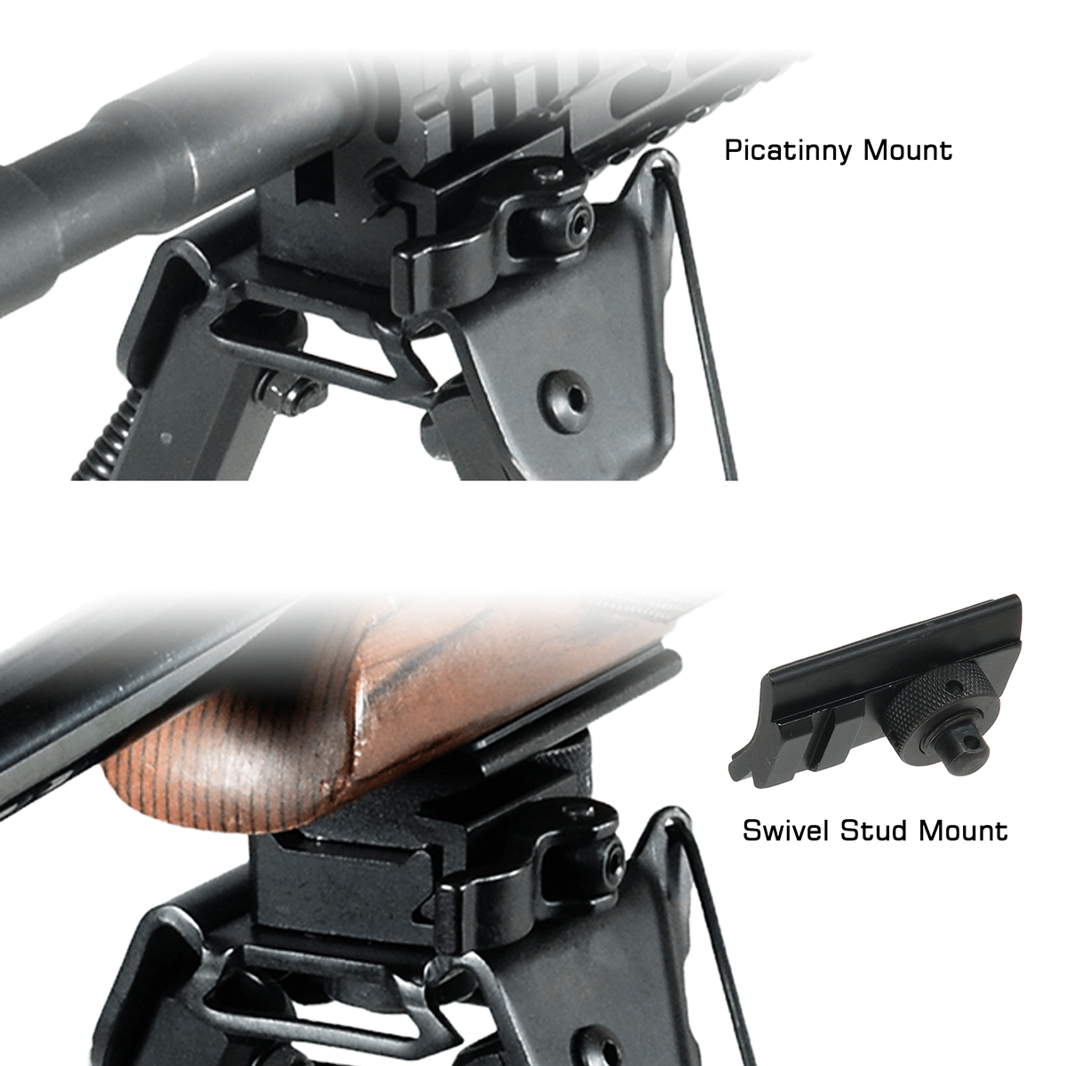 UTG Super Duty QD Bipod, 6"- 8.5" Center Height, Picatinny