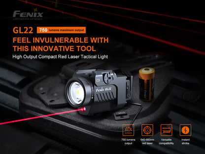 Fenix Tactical pistol flashlight with red laser – GL22
