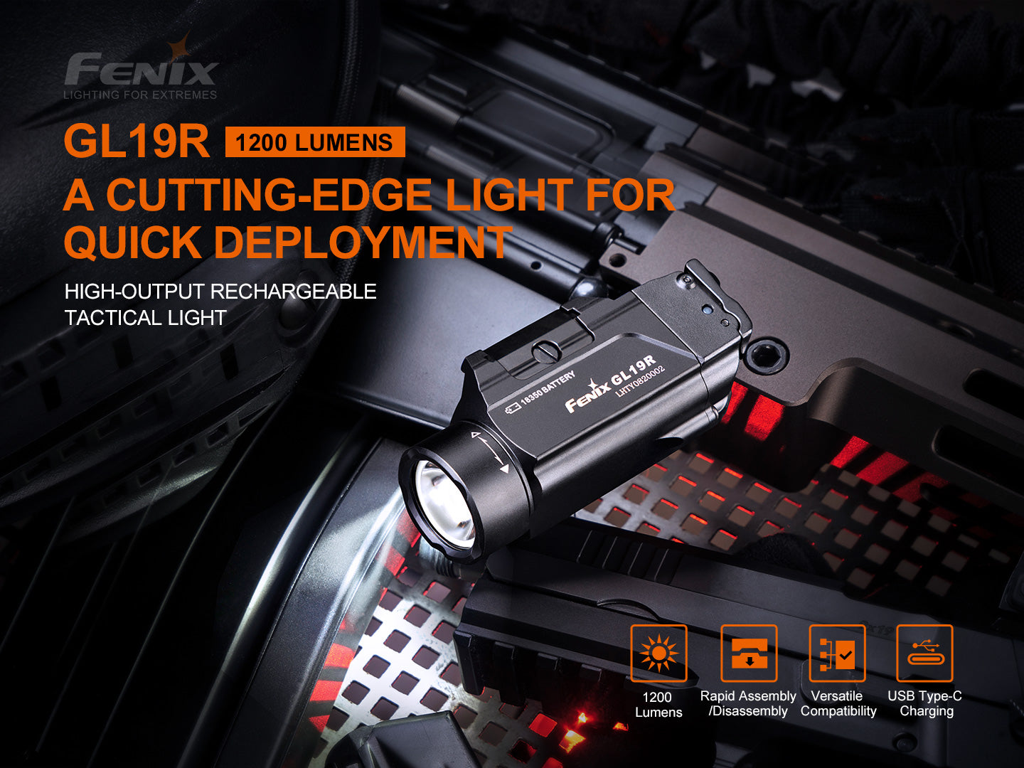 Fenix Weapon Flashlight GL19R 1200 Lumens