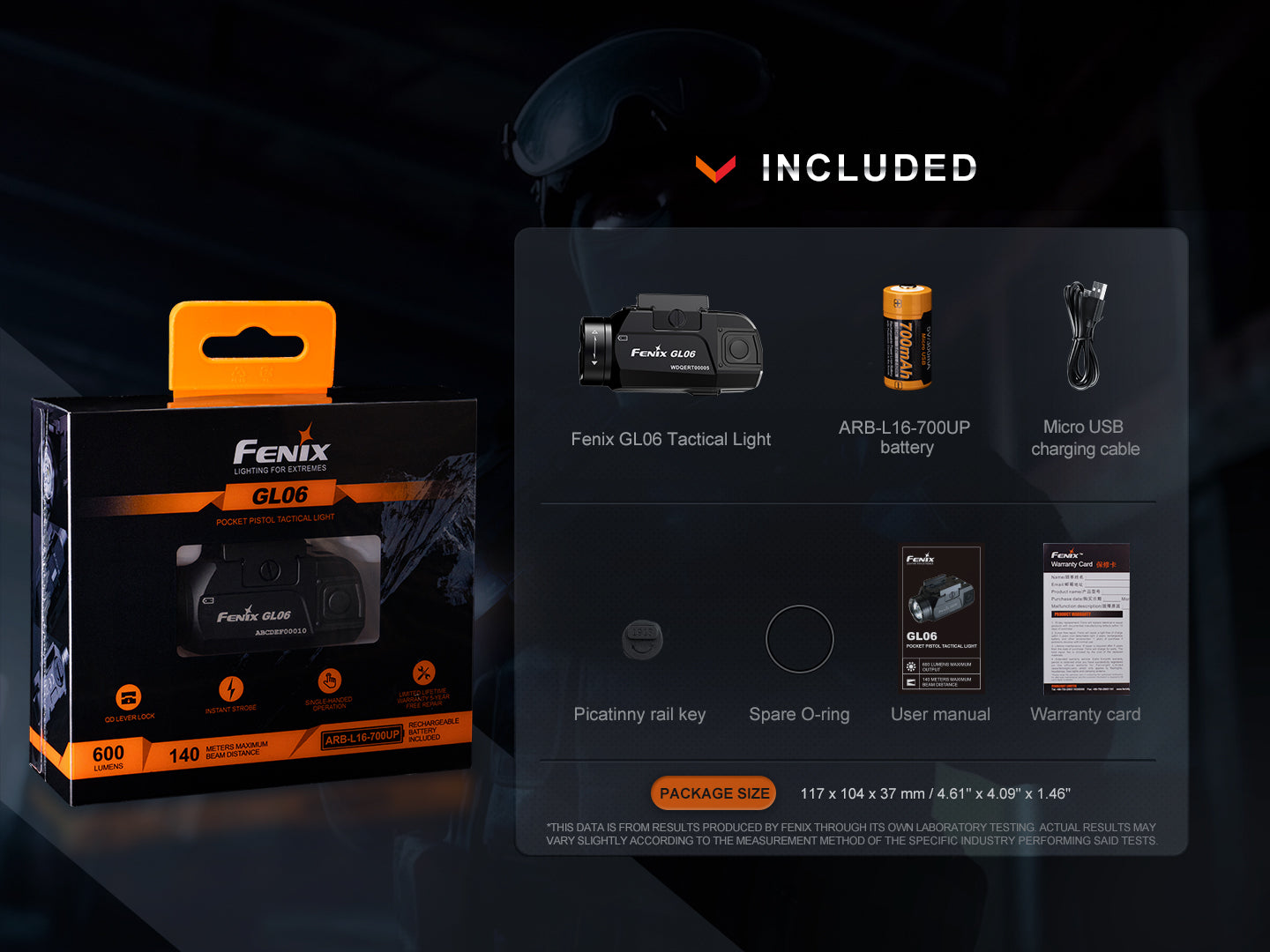 Fenix GL06 Pocket Pistol Tactical Light