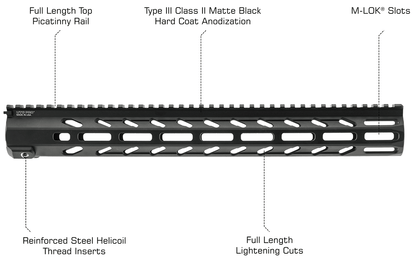 UTG PRO Arwen Free Float M-LOK® Handguard,15"