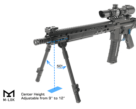 UTG Recon Flex® II Bipod, 8.7"- 12" Center Height, M-LOK