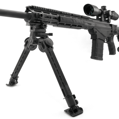 UTG BIG BORE FULL STABILITY BIPOD, 9"-14" CENTER HEIGHT