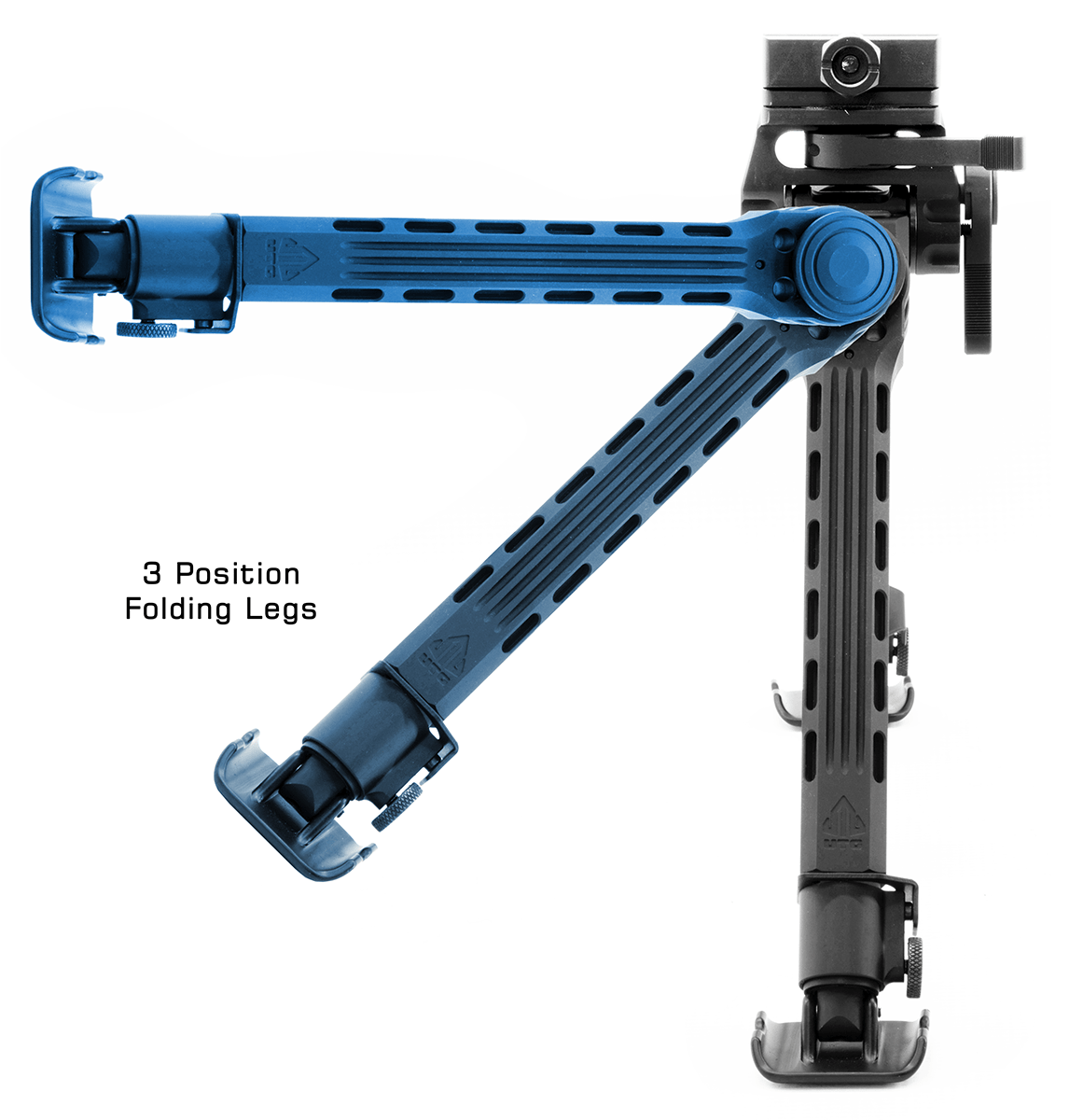 UTG BIG BORE FULL STABILITY BIPOD, 9"-14" CENTER HEIGHT